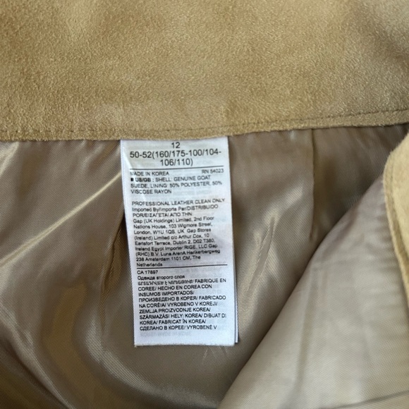 Banana Republic Suede Leather Explorer  Women's Shorts Size 12 - Picture 10 of 10